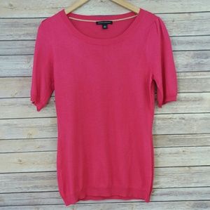 Banana Republic Silk Hot Pink sweater size M